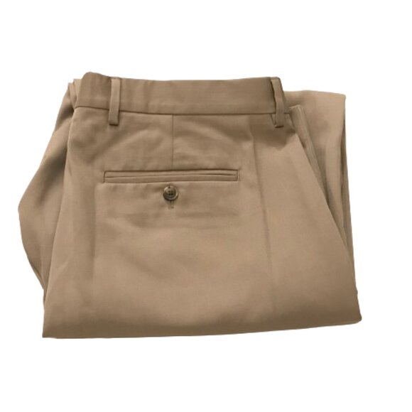 NWT Mens Size 36 36x31 Eddie Bauer Pure Wool Flat-Front Gabardine Trouser Pants - Picture 1 of 4